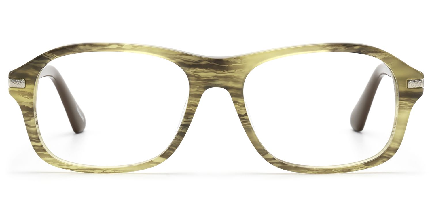 Albini - Clear Wood Grain Silver Chain Frames by Vooglam Product Details 1