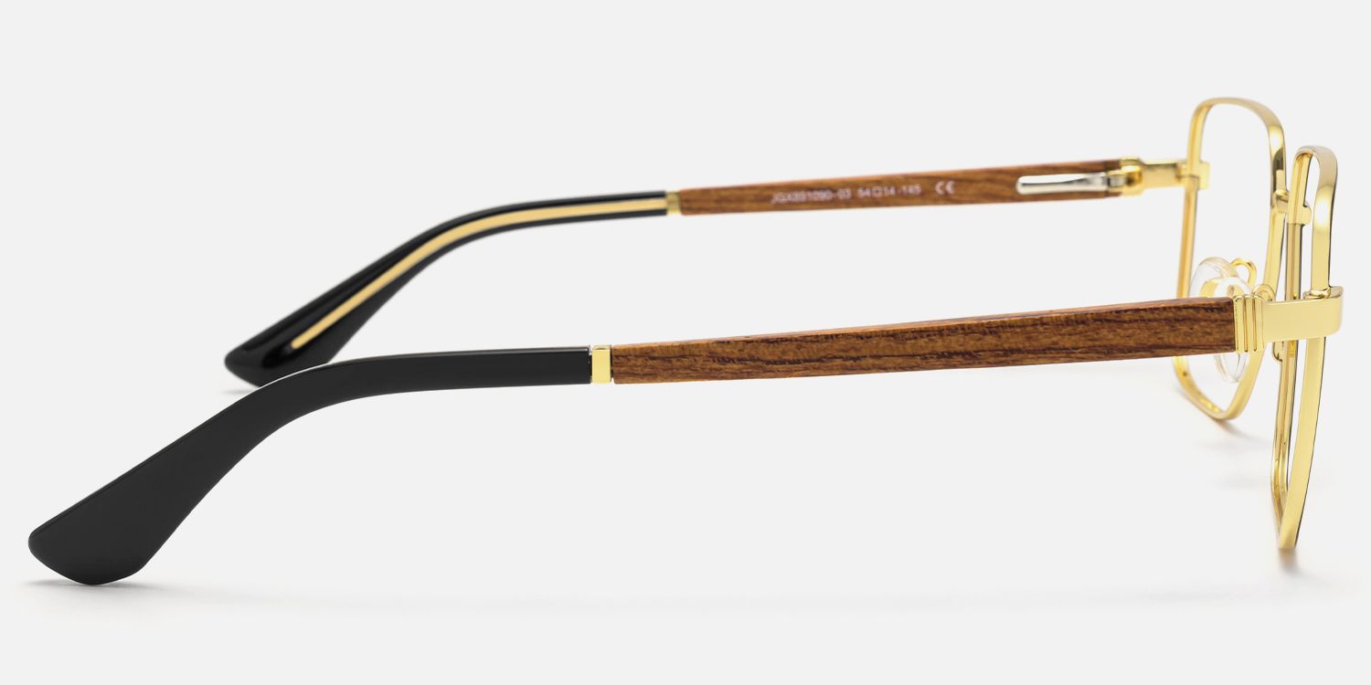 Griot - Square Black Eyeglasses by Vooglam - Side View