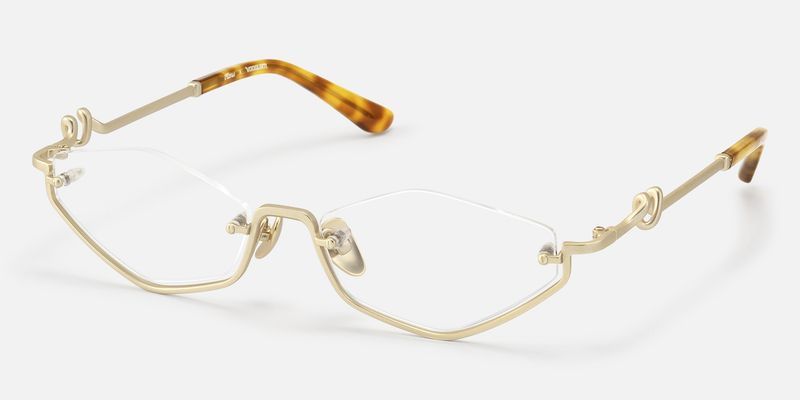 Niseko - Geometric Gold Eyeglasses