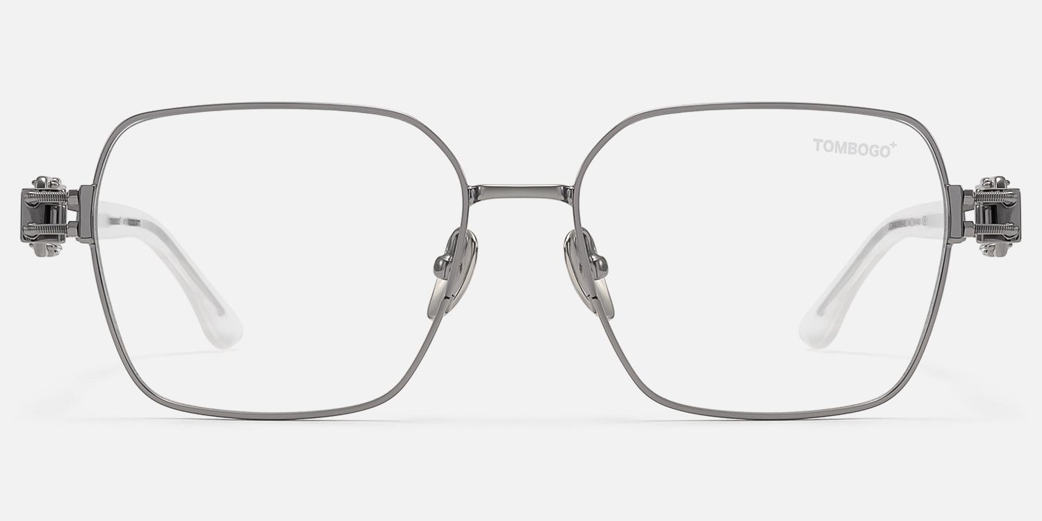 The Architect - Gunmetal Carabiner Glasses by Vooglam - Angle View