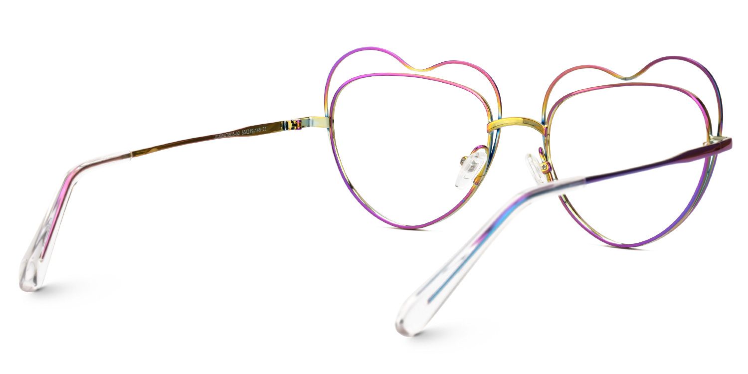 Fidelio - Heart Multicolor Eyeglasses by Vooglam - Side View