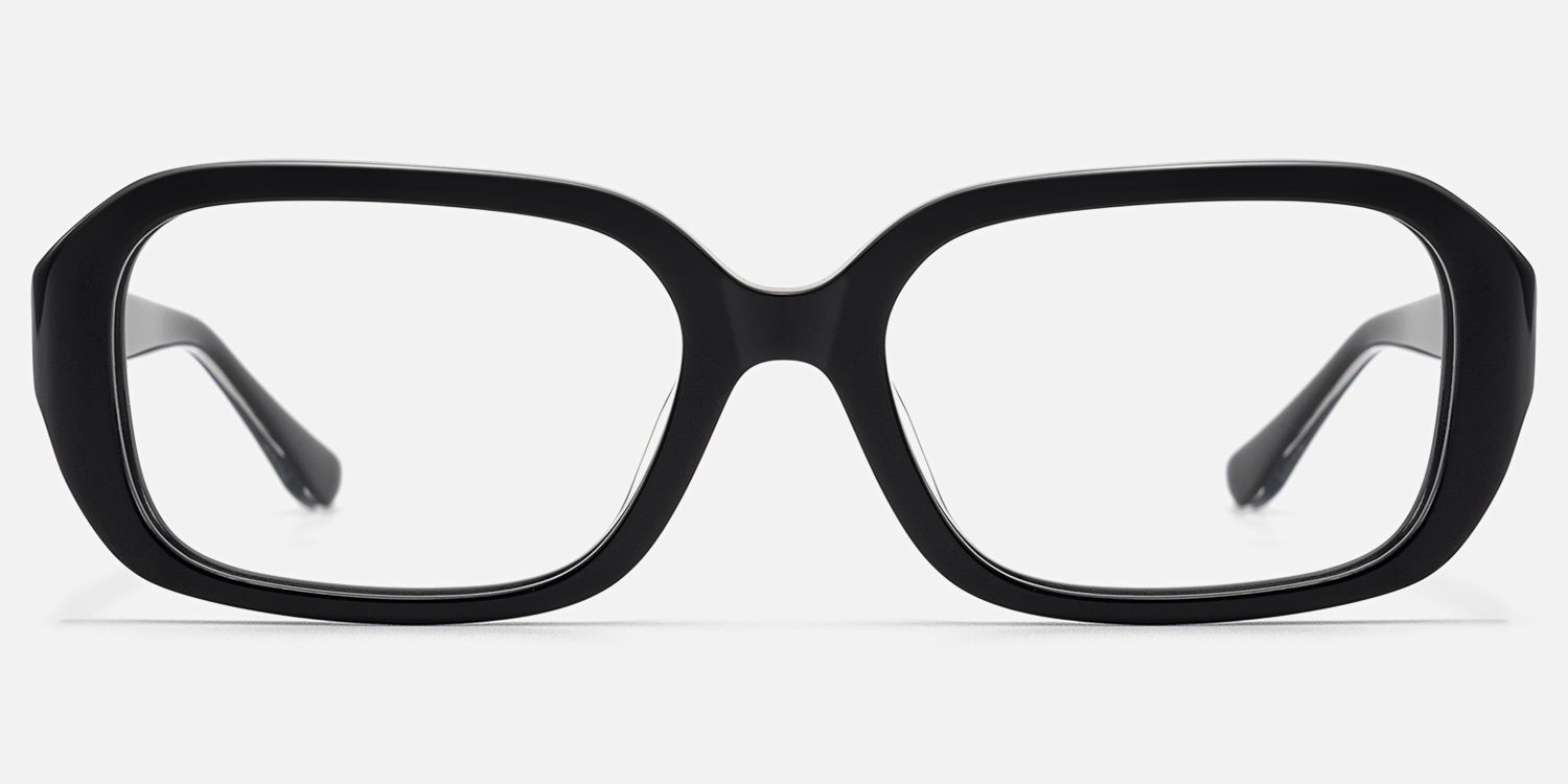 Mies - Exposed Hardware Acetate Black Frames by Vooglam - Angle View