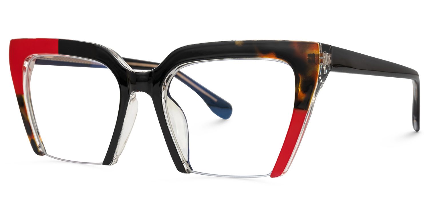 Danyale - Square Red/Tortoise Eyeglasses from Vooglam. A fashionable frame with great quality and an affordable price.