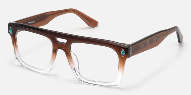 Bastion - Two Tone Double Bridge Glasses by Vooglam