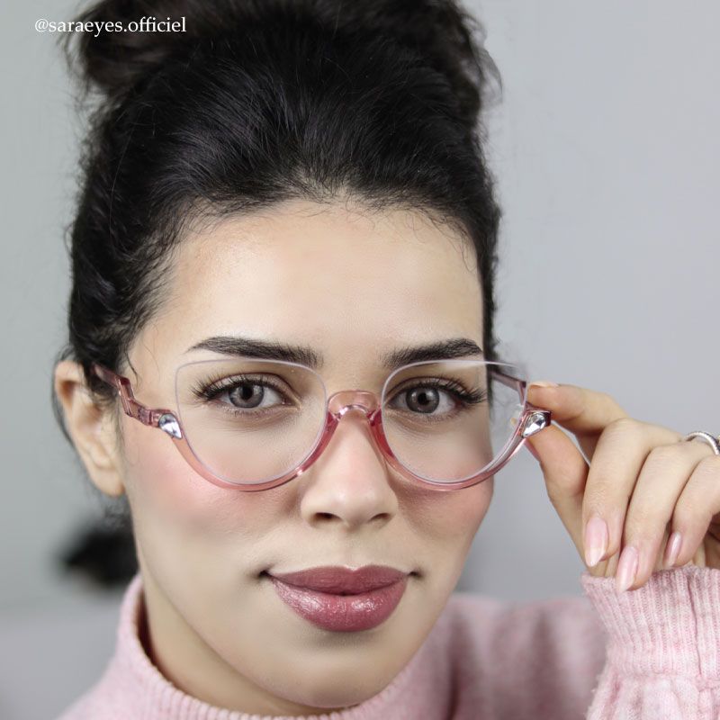 Sylvia - Cat Eye Pink Eyeglasses - 7