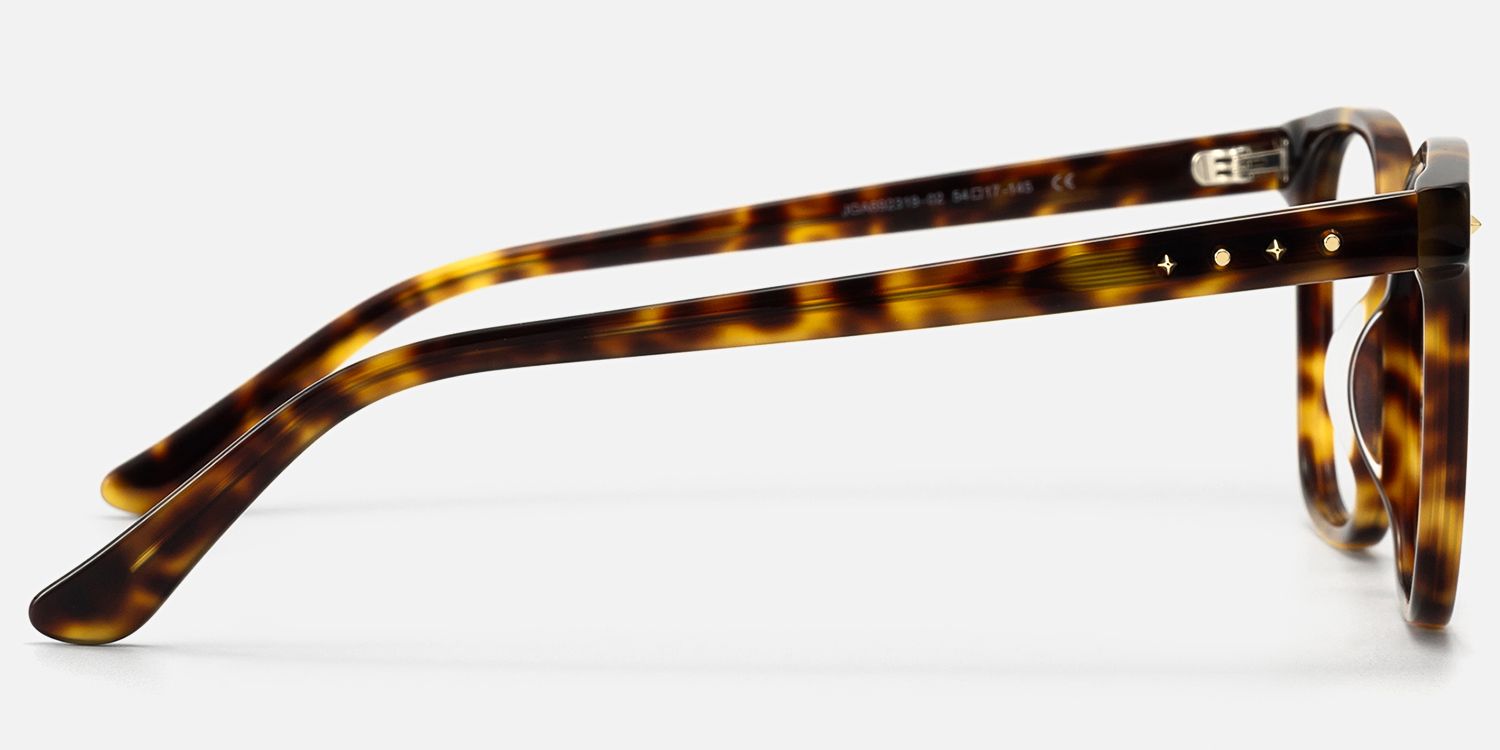 Spacek - Boho Square Tortoise Eyeglasses by Vooglam - Side View