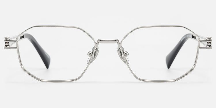 Loos - Silver Double Wire Temple Glasses with Screw by Vooglam
