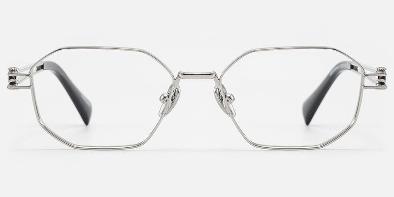 Loos - Silver Double Wire Temple Glasses with Screw by Vooglam