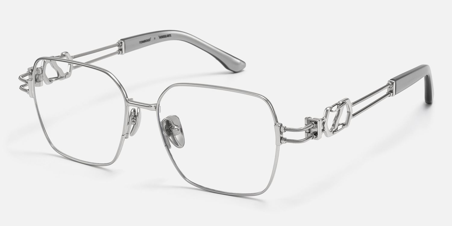 The Architect - Silver Carabiner Glasses by Vooglam - Front View