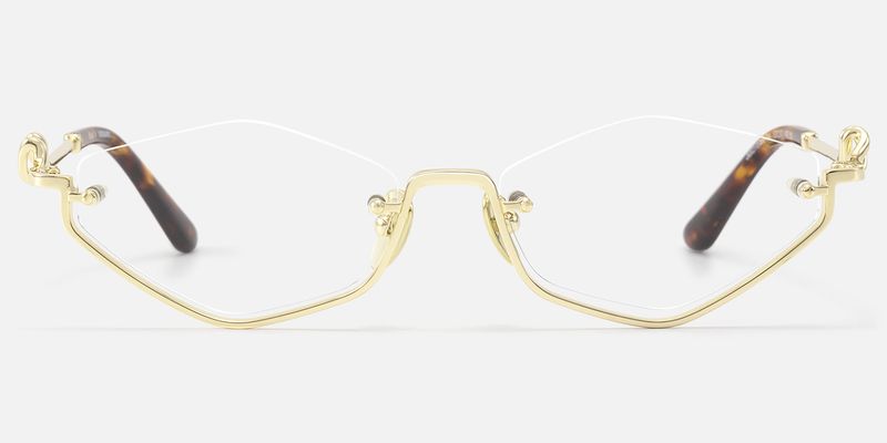 Niseko - Geometric Gold Eyeglasses