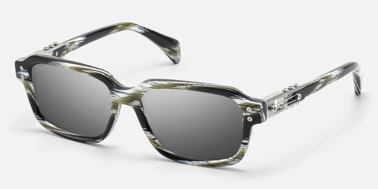 Anacortes - Silver Mirrored Horn Rim Guitar Shades by Vooglam