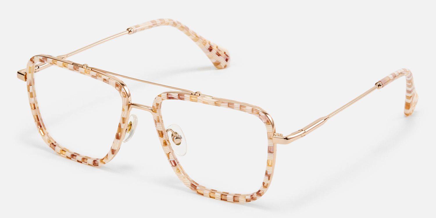 Isla - Aviator Pattern Eyeglasses by Vooglam - Front View