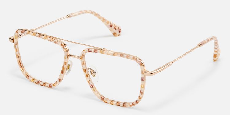 Isla - Aviator Pattern Eyeglasses by Vooglam
