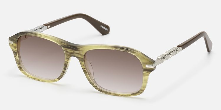 Albini - Green Wood Grain Gradient Brown Shades by Vooglam