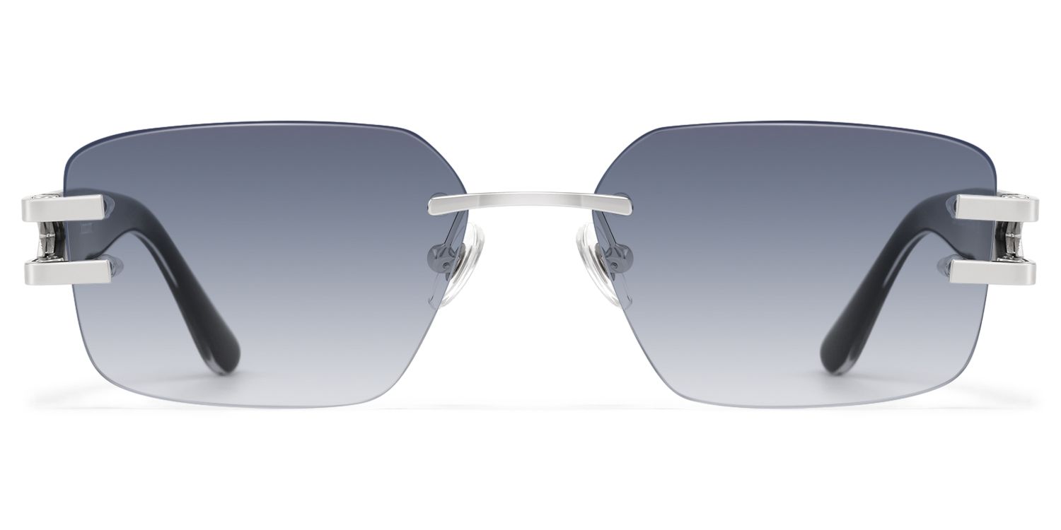 Aurum - Black Gradient Rimless Sunglasses by Vooglam Product Details 1