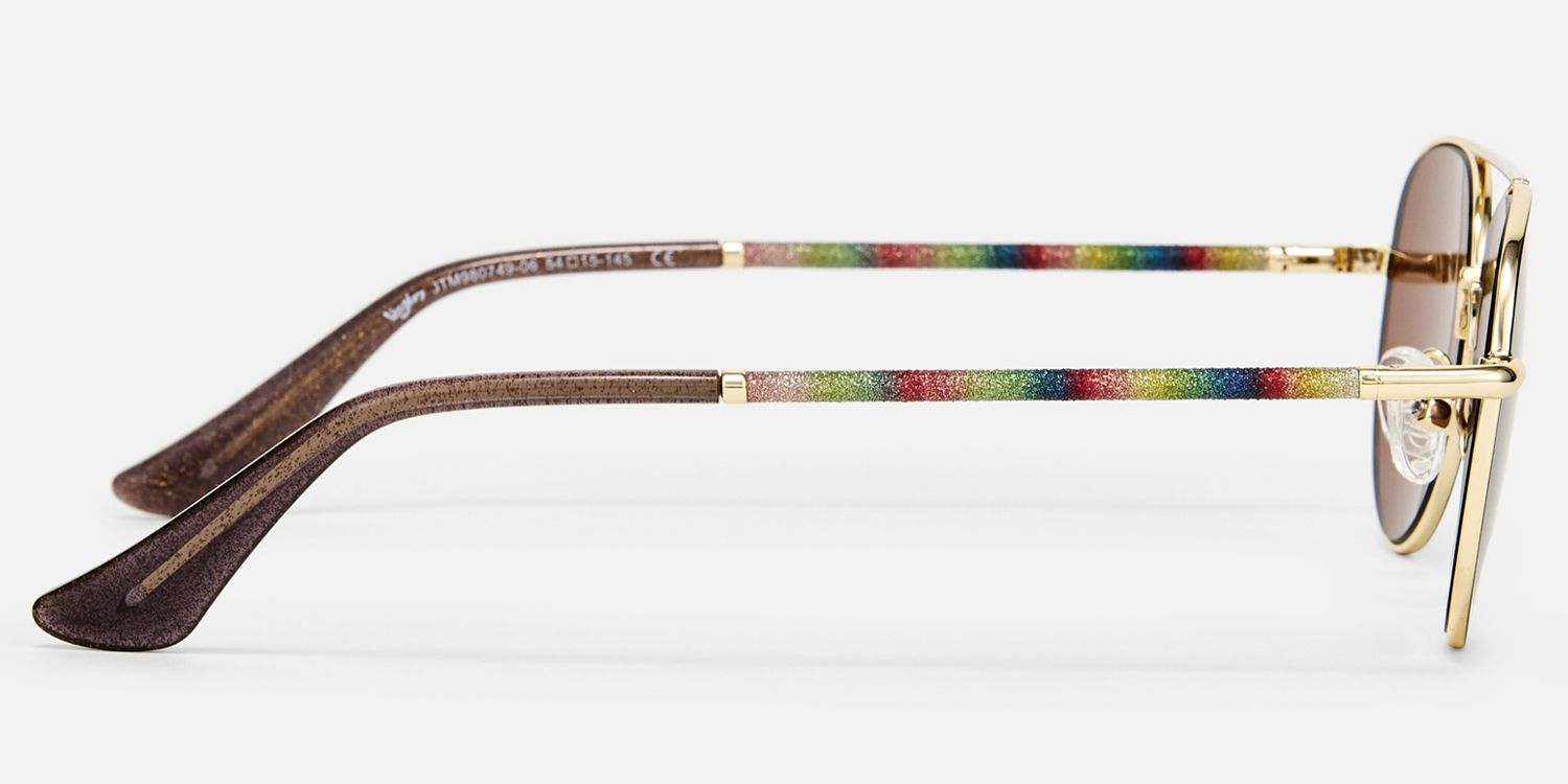 Joni - Aviator Two-tone Sunglasses by Vooglam - Side View