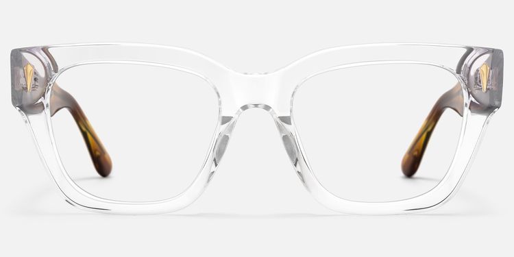 Asante - Square Transparent Eyeglasses by Vooglam