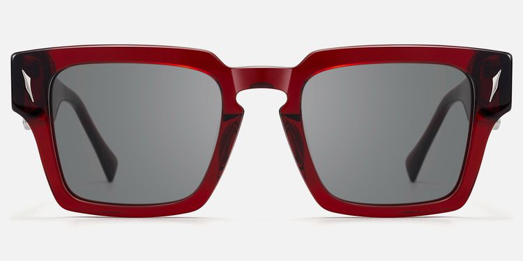 Stiletto - Red Sword Rectangle Sunglasses by Vooglam