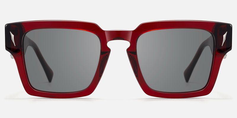 Stiletto - Red Sword Rectangle Sunglasses by Vooglam