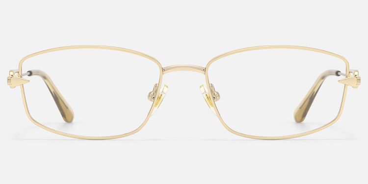 Bladework - Narrow Metal Gold Safety Pin Glasses by Vooglam