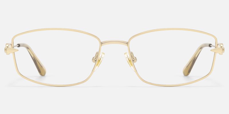 Bladework - Narrow Metal Gold Safety Pin Glasses by Vooglam