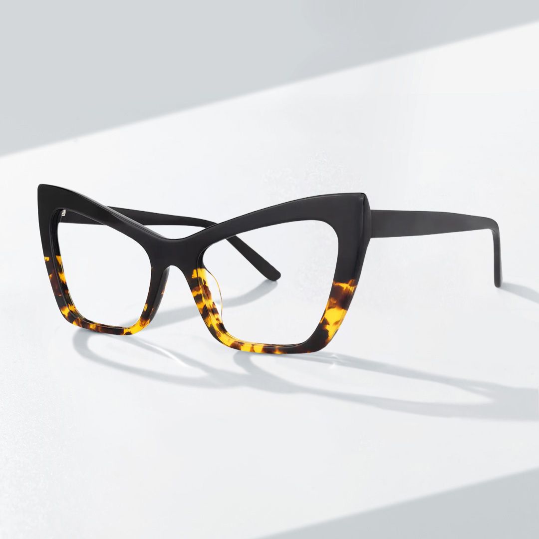 Bader - Cat Eye Black/Tortoise Eyeglasses - 5