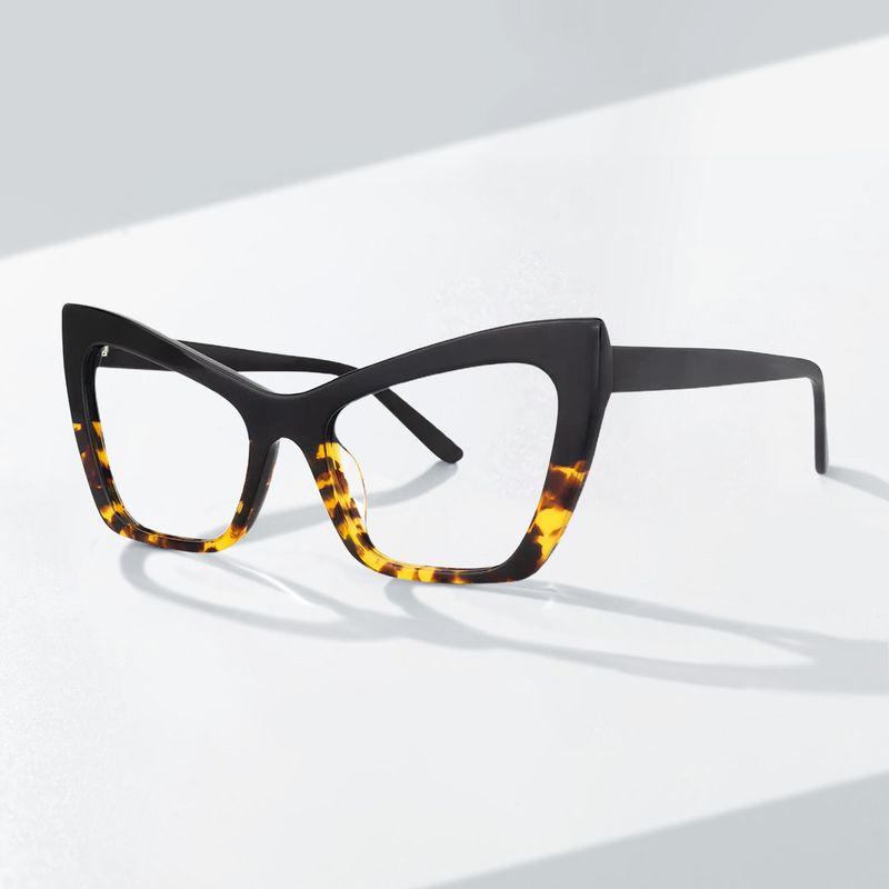 Bader - Cat Eye Black/Tortoise Eyeglasses - 5