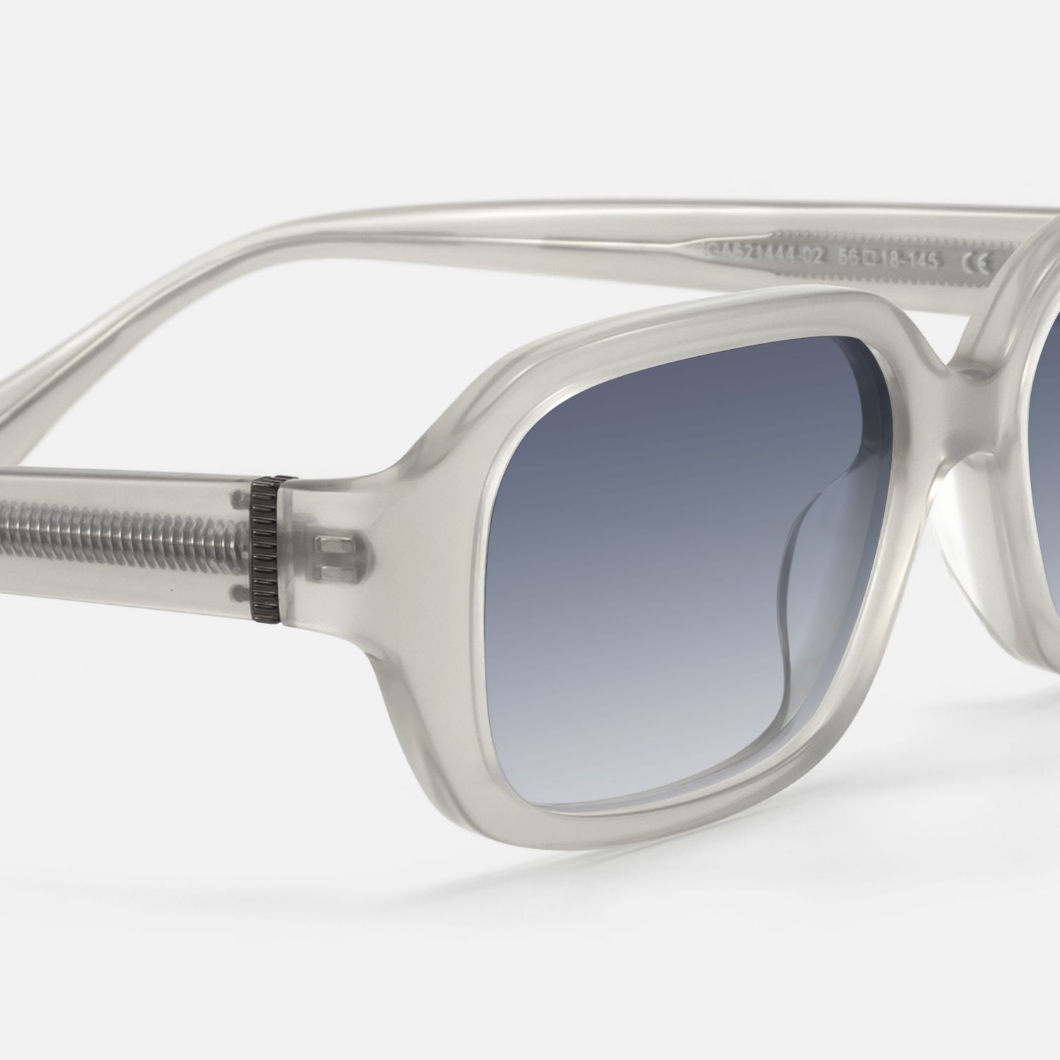 Mies - Gradient Gray Exposed Wire Core Sunglasses by Vooglam - Design Details