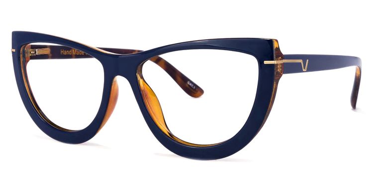 Rhea - Butterfly Dark/Blue Eyeglasses | Vooglam