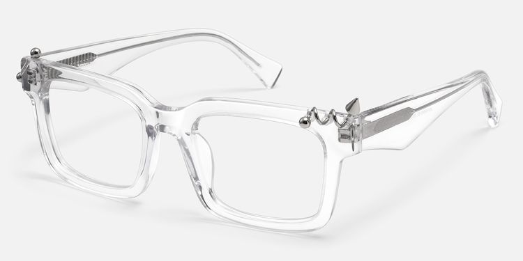 Spike - Rectangle Transparent Eyeglasses by Vooglam