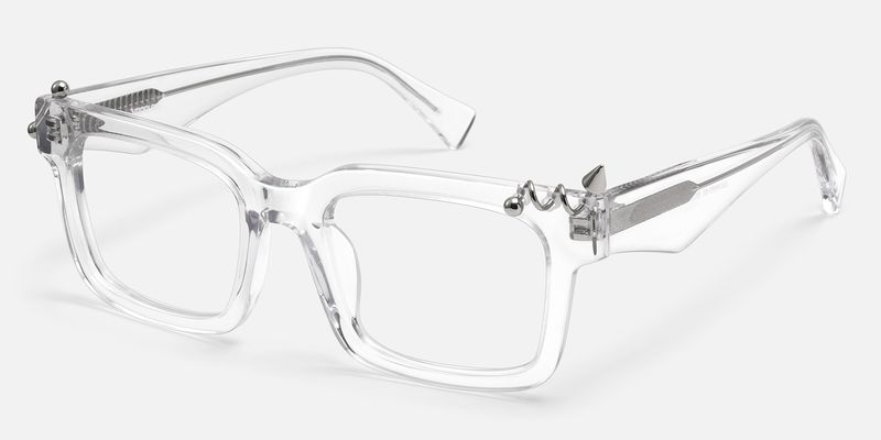Spike - Rectangle Transparent Eyeglasses by Vooglam