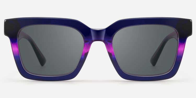 Loop - Two Tone Purple Frame Sunglasses by Vooglam