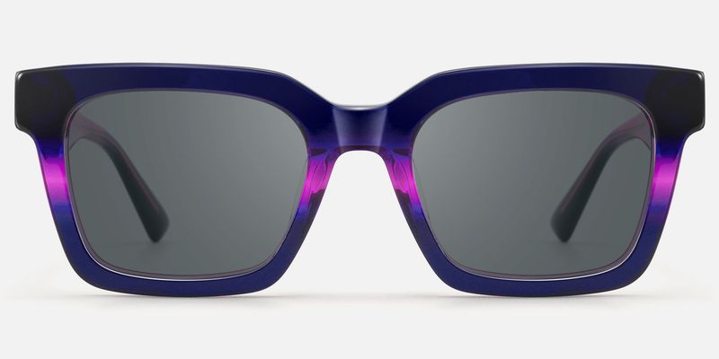 Loop - Two Tone Purple Frame Sunglasses by Vooglam