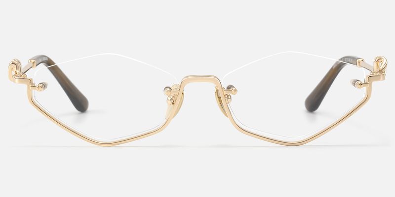 Niseko - Geometric Gold Eyeglasses
