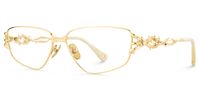 Lizzy - Geometric Gold Eyeglasses