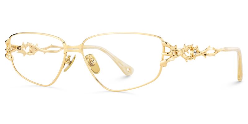 Lizzy - Geometric Gold Eyeglasses