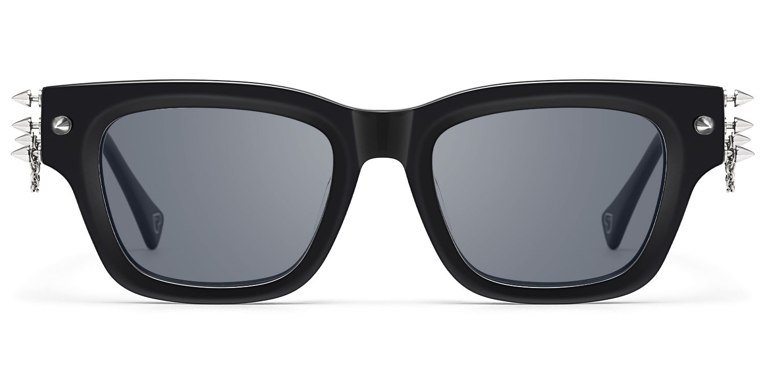 Stud - Rock Stud Black Rectangle Sunglasses by Vooglam Product Details 1