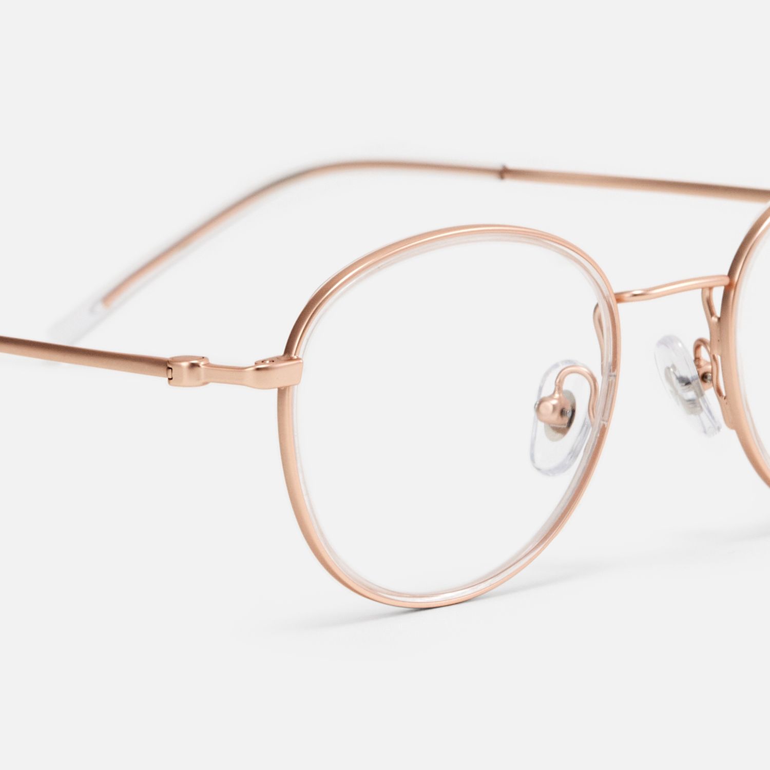 Harlow - Oval Gold Eyeglasses by Vooglam - Design Details