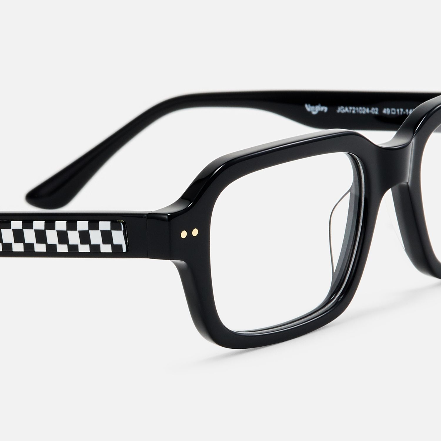 Narges - Rectangle Black Eyeglasses by Vooglam - Design Details