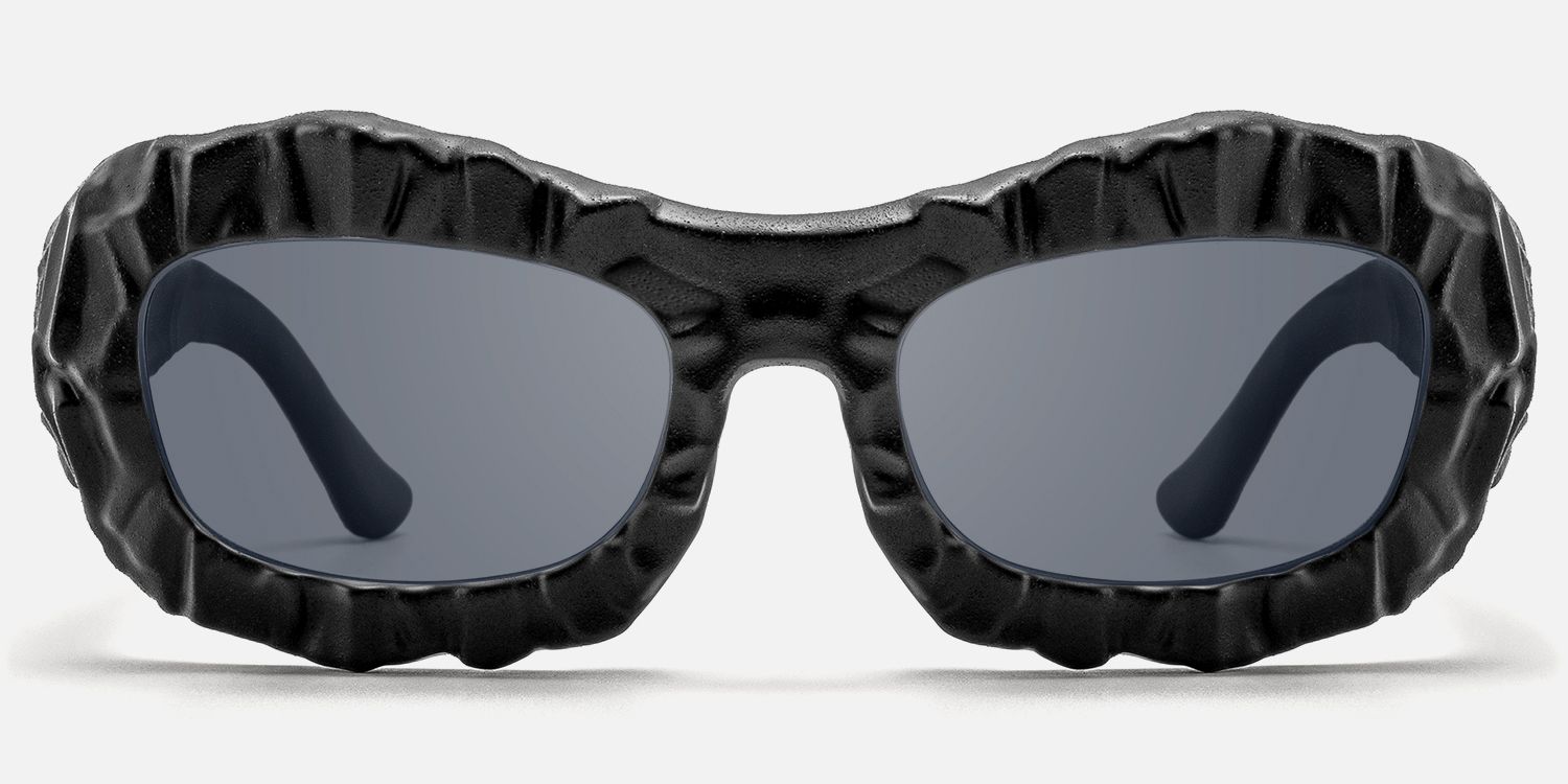 The Geologist - Black Marble Sunglasses by Vooglam - Angle View