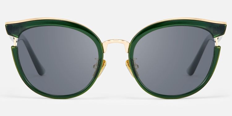 Retro Classic Hunter Green Sunglasses Cat Eye Shape by Vooglam