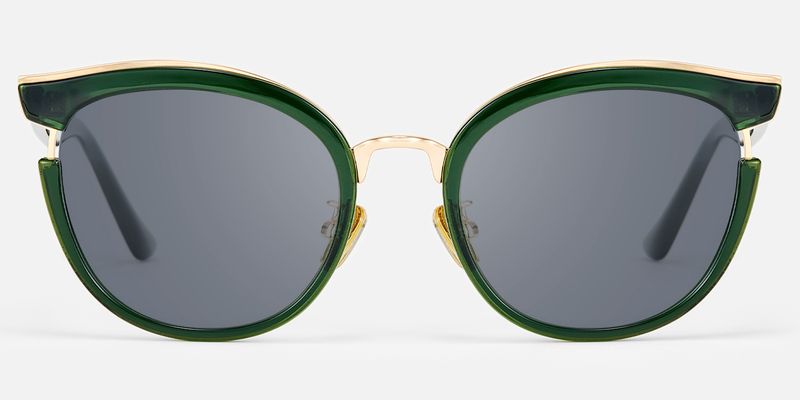 Retro Classic Hunter Green Sunglasses Cat Eye Shape by Vooglam