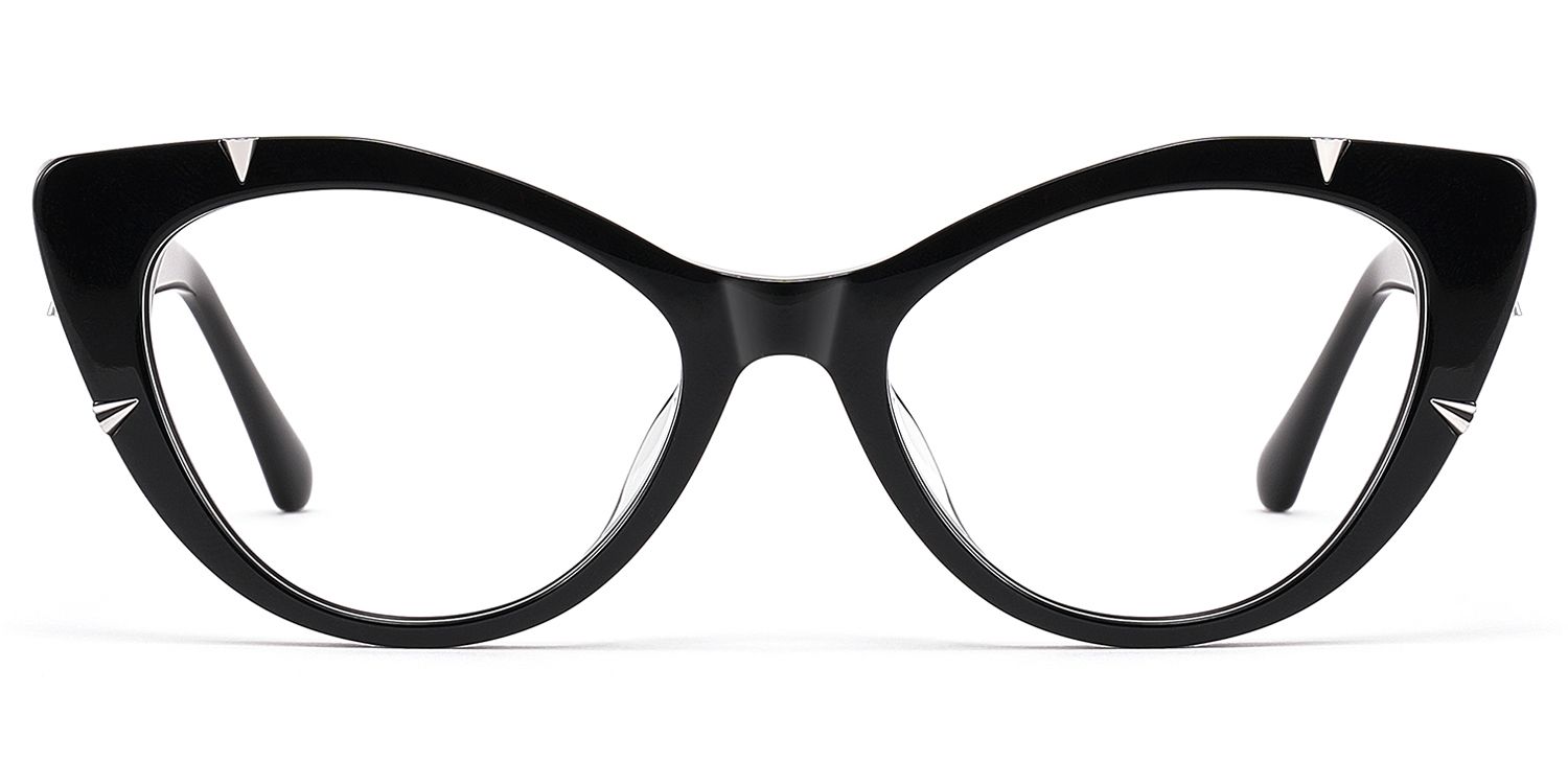 Slay - Gothic Black Spike Cat Eye Glasses by Vooglam Product Details 1