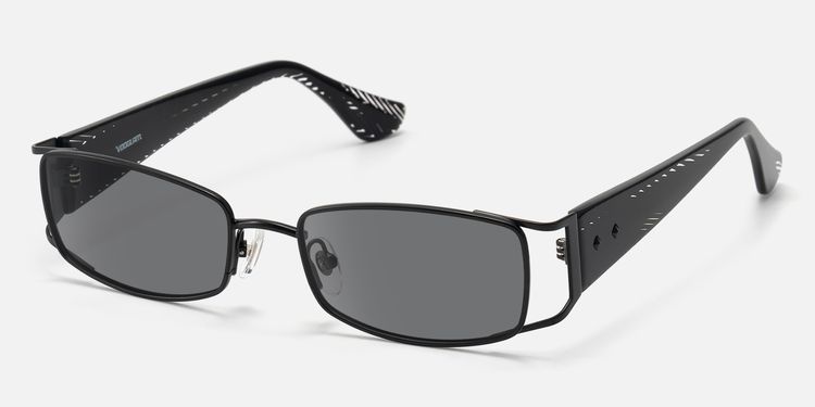 Wren - Effortlessly Cool Rectangle Black Sunglasses by Vooglam