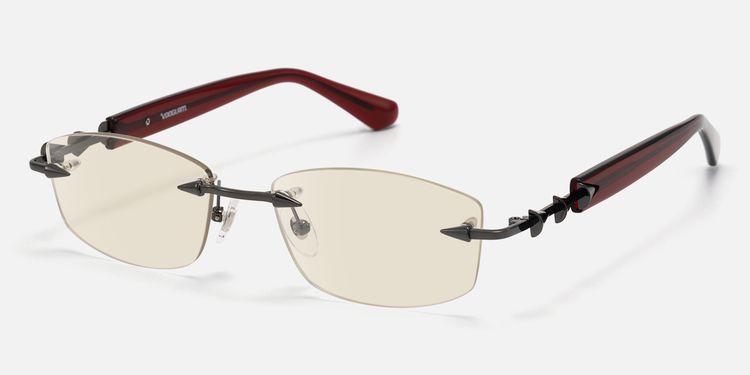 Fracture - Light Brown Tint Spike Sunglasses by Vooglam