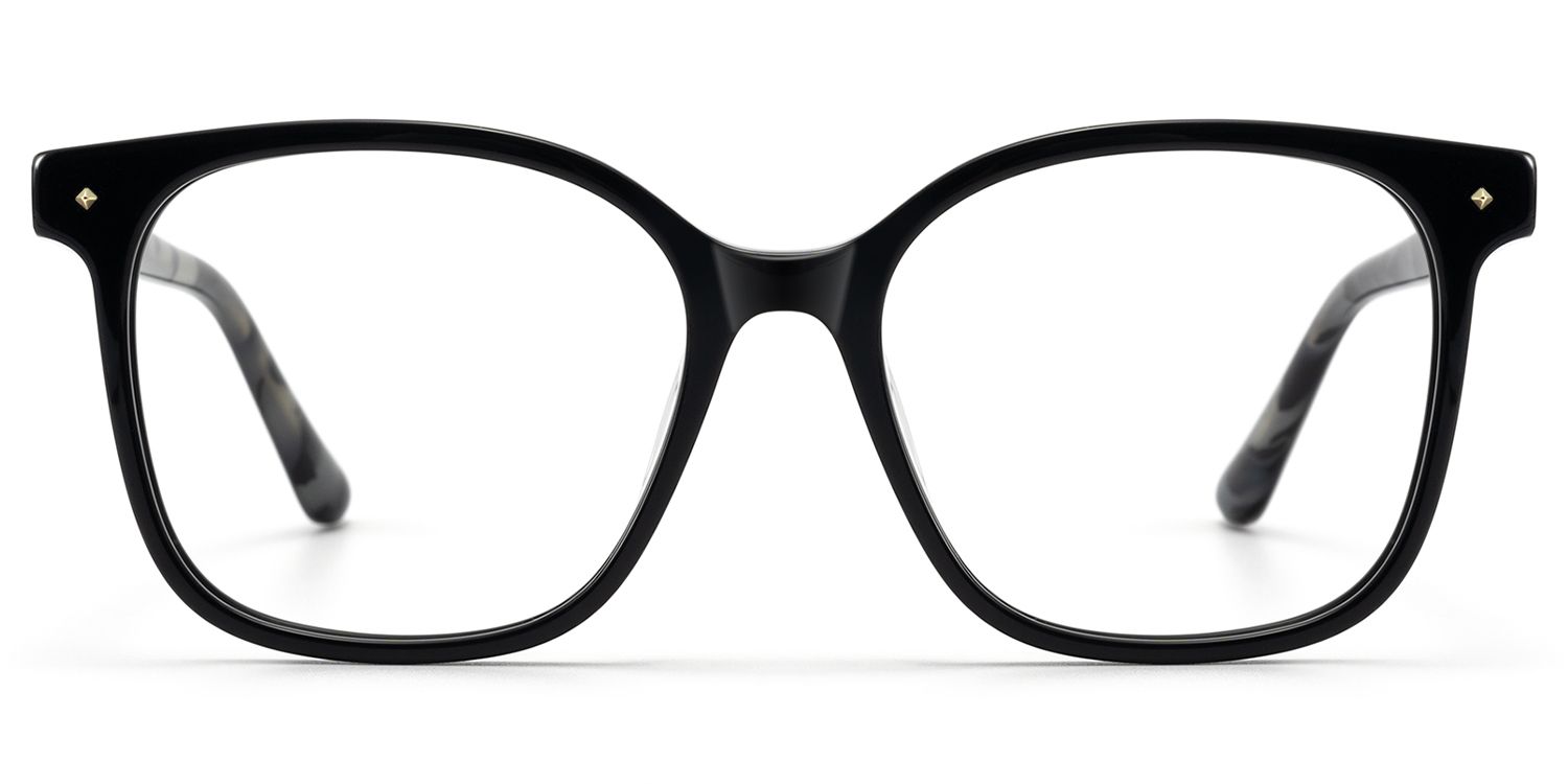 Spacek - Boho Chic Square Black Eyeglasses by Vooglam Product Details 1