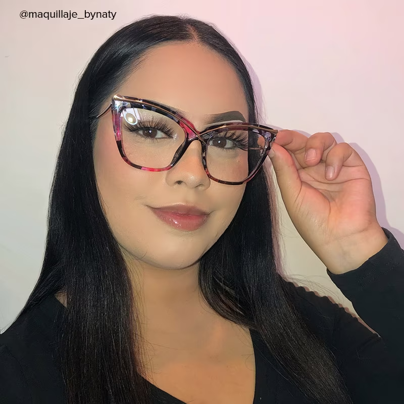 Janina - Cat Eye Floral Eyeglasses - 12