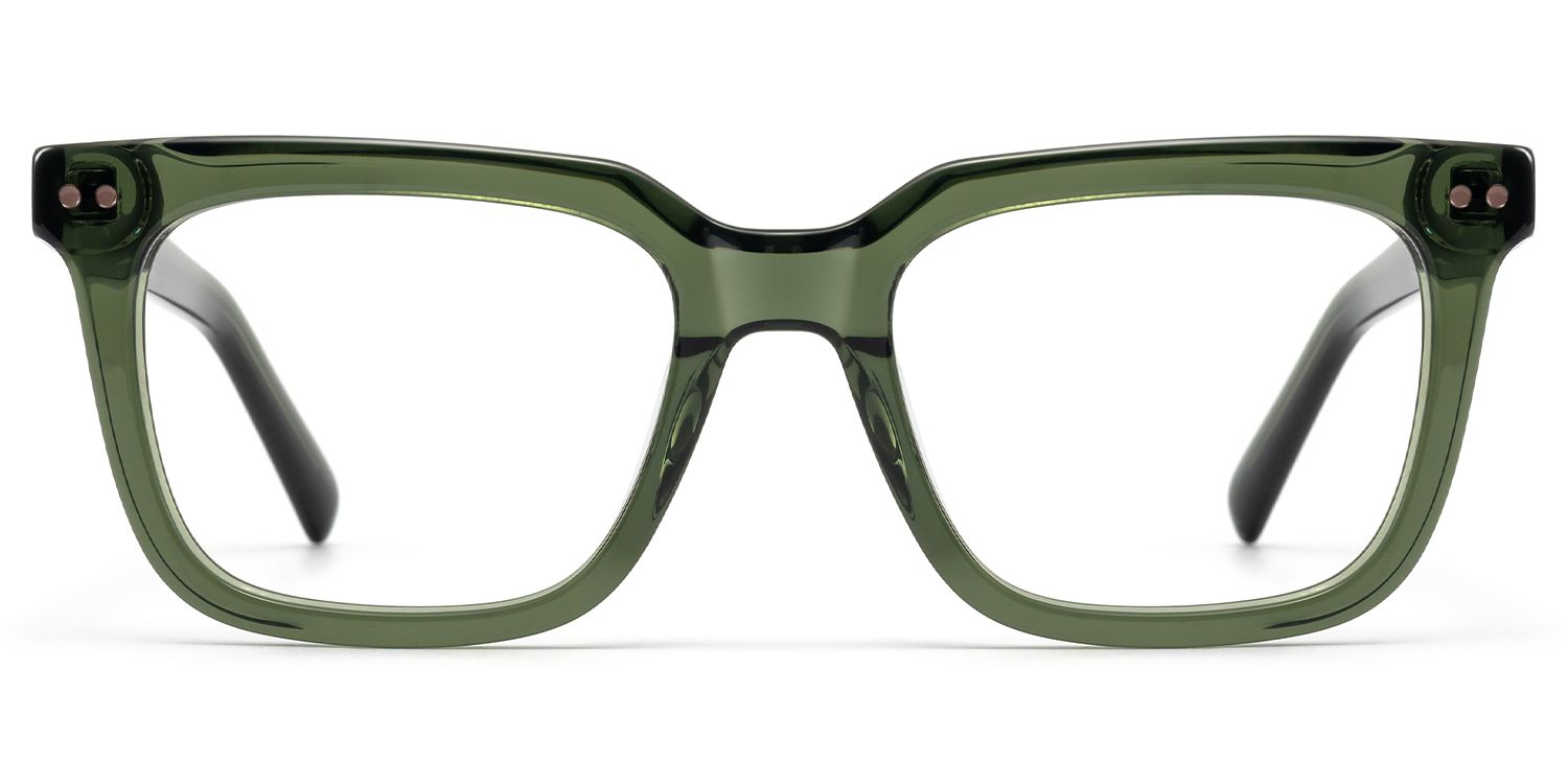 Remix - Rectangle Green Eyeglasses by Vooglam Product Details 1