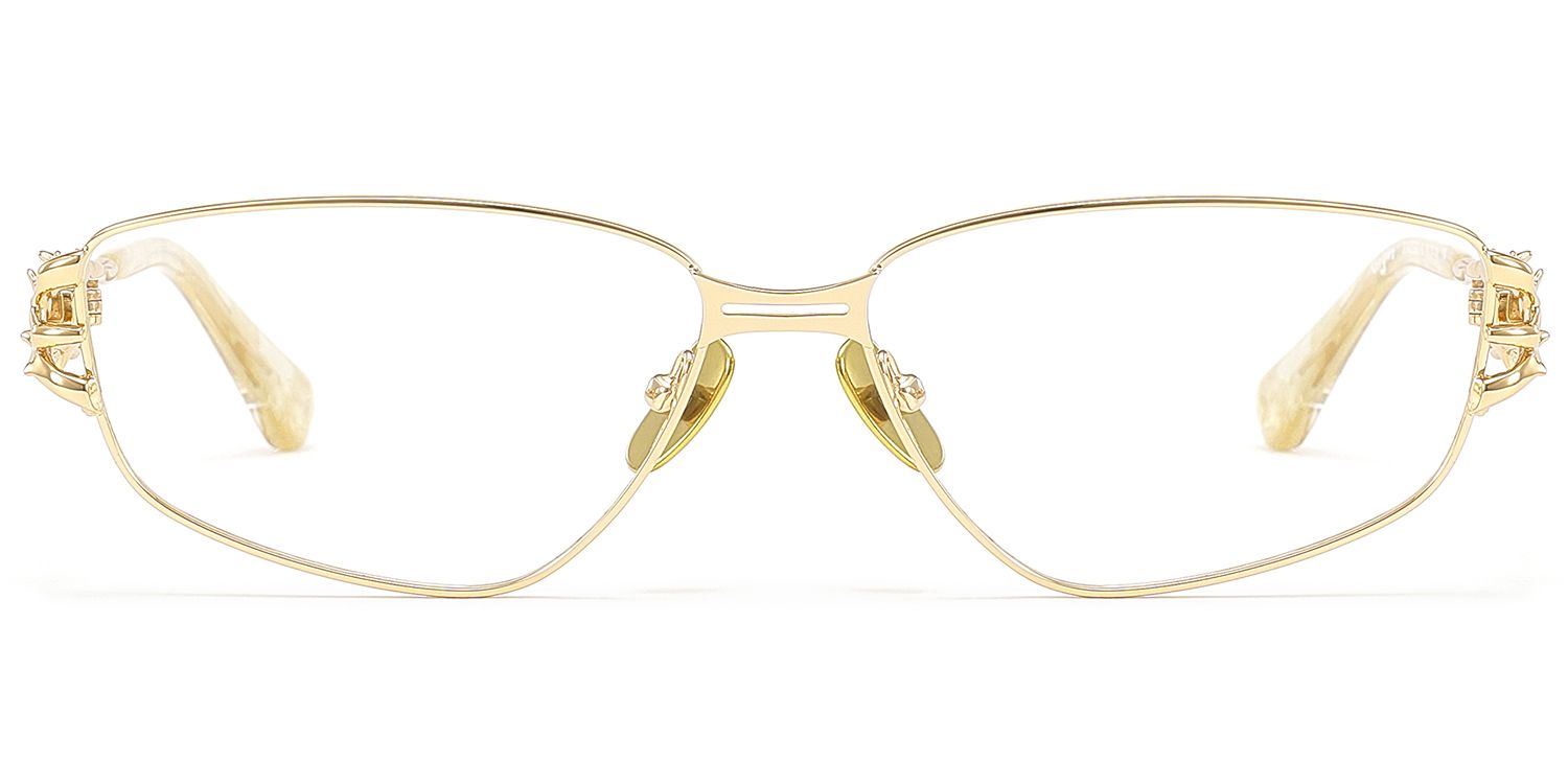 Spine - Gold Geometric Gothic Eyewear by Vooglam Product Details 1