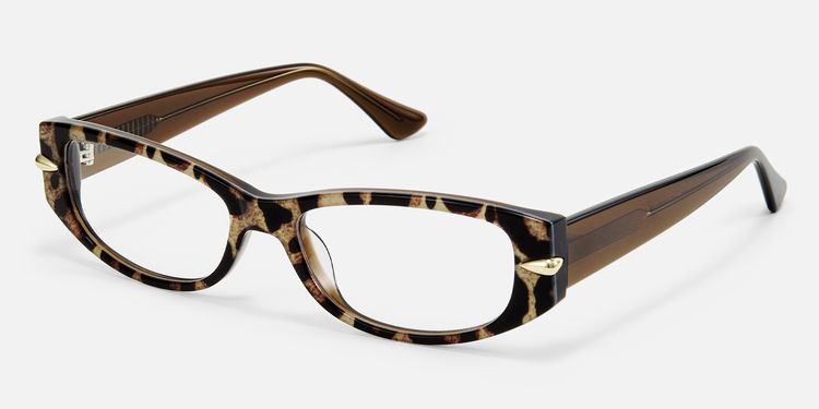Erica - Rectangle Tortoise Eyeglasses by Vooglam